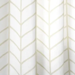 Curtains & Drapes-Kirkland's Home Neutral Chevron 2-Pc. Curtain Panel Set, 84 In. Tan