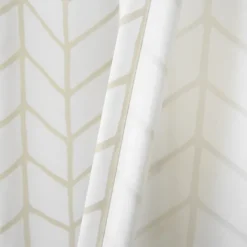 Curtains & Drapes-Kirkland's Home Neutral Chevron 2-Pc. Curtain Panel Set, 84 In. Tan