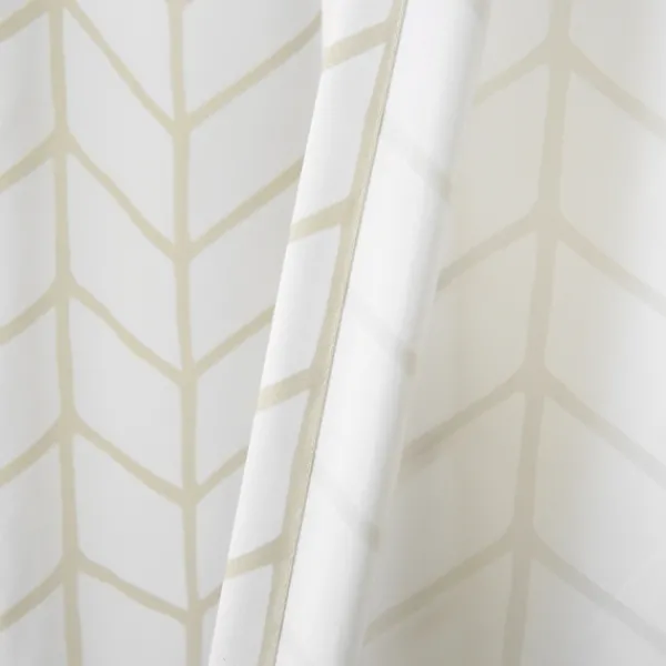Curtains & Drapes-Kirkland's Home Neutral Chevron 2-Pc. Curtain Panel Set, 84 In. Tan