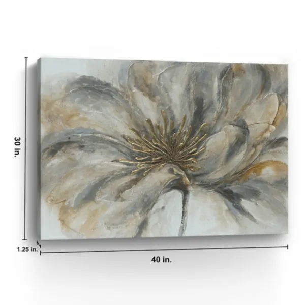Canvas Art-Kirkland's Home Neutral Floral Giclee Canvas Art Print Tan