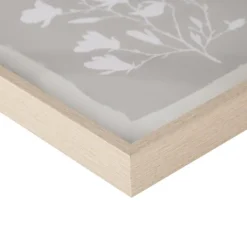 Framed Art-Kirkland's Home Neutral Floral Sprigs 3-Pc. Framed Art Set White/Gray
