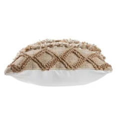 Pillows-Kirkland's Home Neutral Geometric Pom Pom Pillow Brown