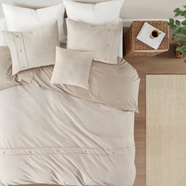 Comforters-Kirkland's Home Neutral Holland 5-Pc. Full/Queen Comforter Set Tan