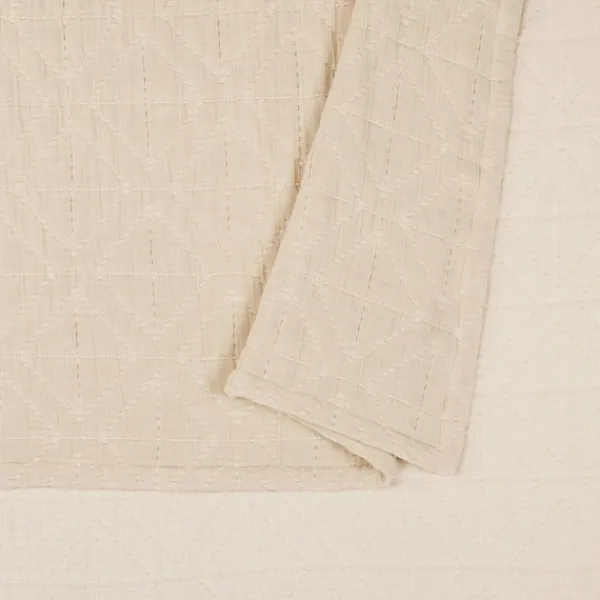 Bedspreads & Coverlets-Kirkland's Home Neutral Maren King Bed Blanket Tan