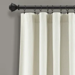 Curtains & Drapes-Kirkland's Home Neutral Vintage Stripe Curtain Panel Set, 84 In. Tan/White