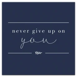 Wall Quotes & Signs-Kirkland's Home Never Give Up On You Canvas Art Print Blue