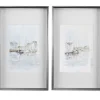 Framed Art-Kirkland's Home New England Port Framed Art Prints, Set Of 2 White/Gray