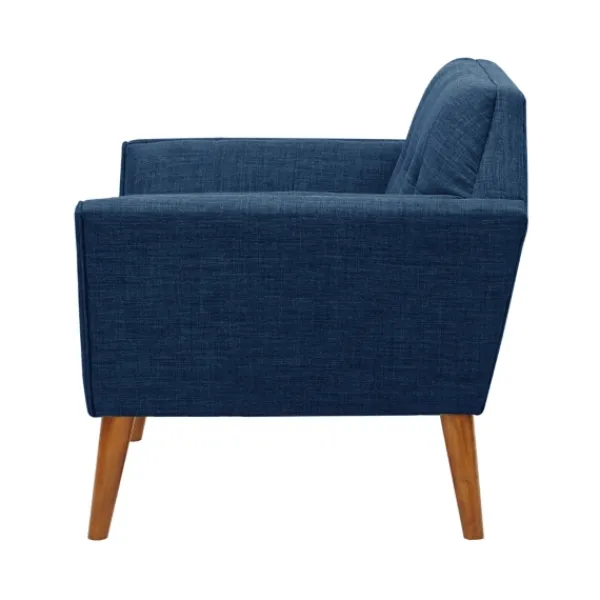 Accent Chairs-Kirkland's Home Newman Mid-Century Accent Chair Blue