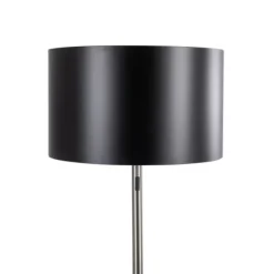 Floor Lamps-Kirkland's Home Nickel And Metal Shade Floor Lamp Black