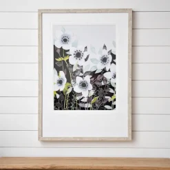 Framed Art-Kirkland's Home Night Foliage Ii Framed Art Print Blue/White/Black