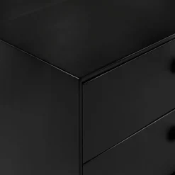 Nightstands-Kirkland's Home Nightshade Mid Century Wooden Nightstand Black