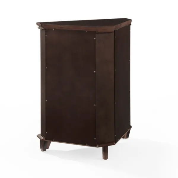 Bathroom Furniture-Kirkland's Home Nikki Dark Wooden Corner Cabinet Brown