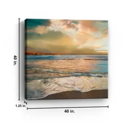 Canvas Art-Kirkland's Home Nuance Canvas Art Print Blue/Yellow/Tan
