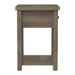 Accent & End Tables-Kirkland's Home Oak Bailie Wooden Side Table Brown
