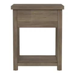 Accent & End Tables-Kirkland's Home Oak Bailie Wooden Side Table Brown