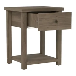 Accent & End Tables-Kirkland's Home Oak Bailie Wooden Side Table Brown