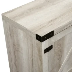Tv Stands & Media Consoles-Kirkland's Home Oak Barn Door Tv Stand White