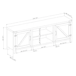 Tv Stands & Media Consoles-Kirkland's Home Oak Barn Door Tv Stand White