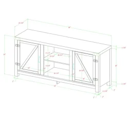 Tv Stands & Media Consoles-Kirkland's Home Oak Barn Doors Tv Stand White