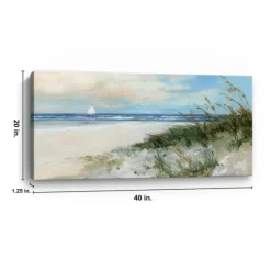 Canvas Art-Kirkland's Home Oak Island Sunrise Giclee Canvas Art Print Blue/Tan
