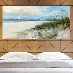 Canvas Art-Kirkland's Home Oak Island Sunrise Giclee Canvas Art Print Blue/Tan