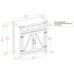Cabinets & Sideboards-Kirkland's Home Oak Wash Wooden And Metal Barn Door Cabinet White