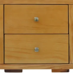 Beds & Headboards-Kirkland's Home Oak Wood King Platform Bed And 2-Nightstand Set Brown