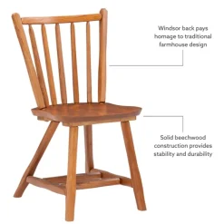 Dining Chairs-Kirkland's Home Oak Wood Spindle Back Dining Chairs, Set Of 2 Brown