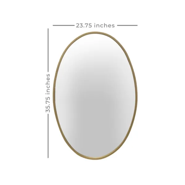 Decorative Mirrors-Kirkland's Home Oakland Oval Wall Mirror Gold