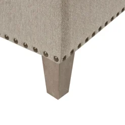 Benches & Ottomans-Kirkland's Home Oatmeal Tufted Square Ottoman Tan