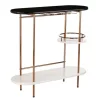 Kitchen Islands & Bar Carts-Kirkland's Home Oblong Gold Metal Frame Bar Cart