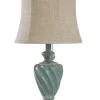 Table Lamps-Kirkland's Home Ocean Blue And Gold Table Lamp Tan