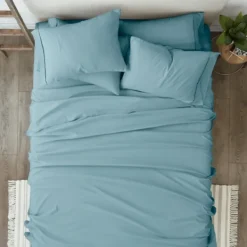 Bed Sheets-Kirkland's Home Ocean 6-Pc. King Sheet Set Blue