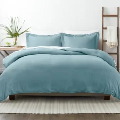 Duvets-Kirkland's Home Ocean Solid 3-Pc. Twin Duvet Cover Set Blue