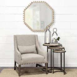 Framed Mirrors-Kirkland's Home Octagon Beaded Edge Framed Wall Mirror