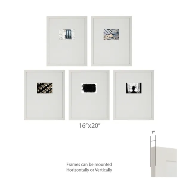 Gallery Wall Frames-Kirkland's Home Offset Mat 5X7 5-Pc. Gallery Wall Frame Set White