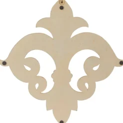 Wall Plaques-Kirkland's Home Off-White Distressed Fleur De Lis Wall Decoration Ivory
