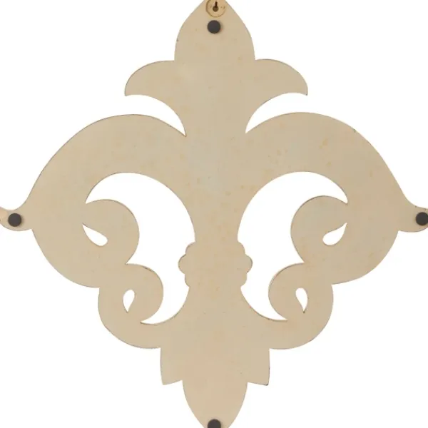 Wall Plaques-Kirkland's Home Off-White Distressed Fleur De Lis Wall Decoration Ivory