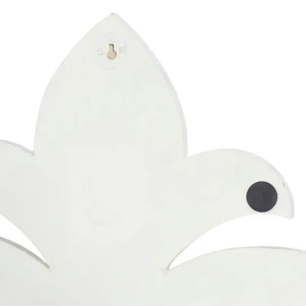 Wall Plaques-Kirkland's Home Off-White Distressed Fleur De Lis Wall Decoration Ivory