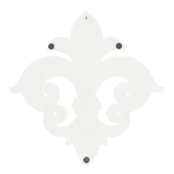 Wall Plaques-Kirkland's Home Off-White Distressed Fleur De Lis Wall Decoration Ivory