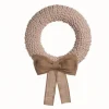 Wreaths-Kirkland's Home Off-White Foam Textured Wreath With Burlap Bow Ivory/White