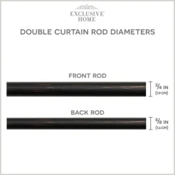 Curtain Rods & Hardware-Kirkland's Home Oiled Bronze Fetter Double Curtain Rod, 72 In.