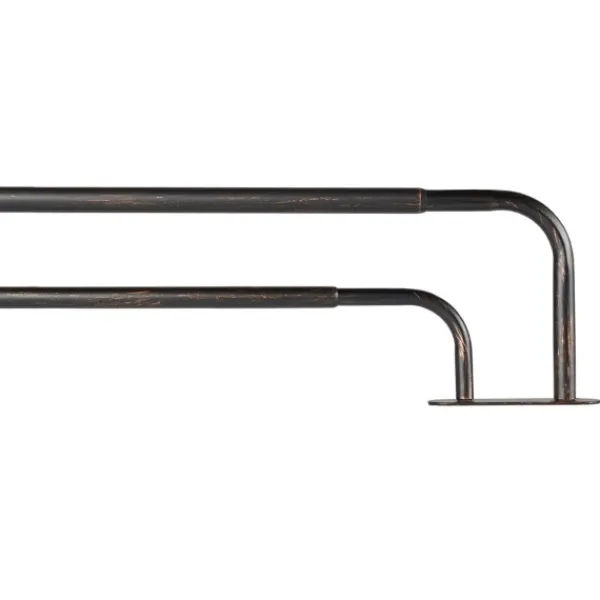 Curtain Rods & Hardware-Kirkland's Home Oiled Bronze Fetter Double Curtain Rod, 120 In.