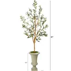 Trees & Topiaries-Kirkland's Home Olive Tree In Sandy Urn Planter