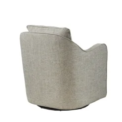 Accent Chairs-Kirkland's Home Olivia Oatmeal Swivel Accent Chair Ivory/Gray