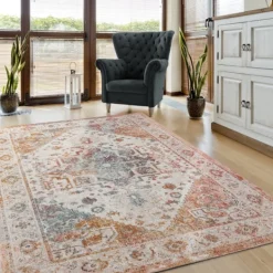 Outdoor Rugs-Kirkland's Home Ombre At Dusk Indoor/Outdoor Area Rug, 5X7 Ivory/Orange