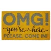 Doormats-Kirkland's Home Omg You'Re Here Doormat Brown/Blue