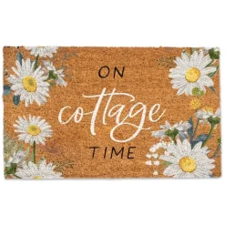 Doormats-Kirkland's Home On Cottage Time Doormat Tan/White