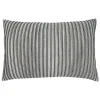 Pillows-Kirkland's Home Onyx Corded Line Stripe Lumbar Throw Pillow Black/Gray/White