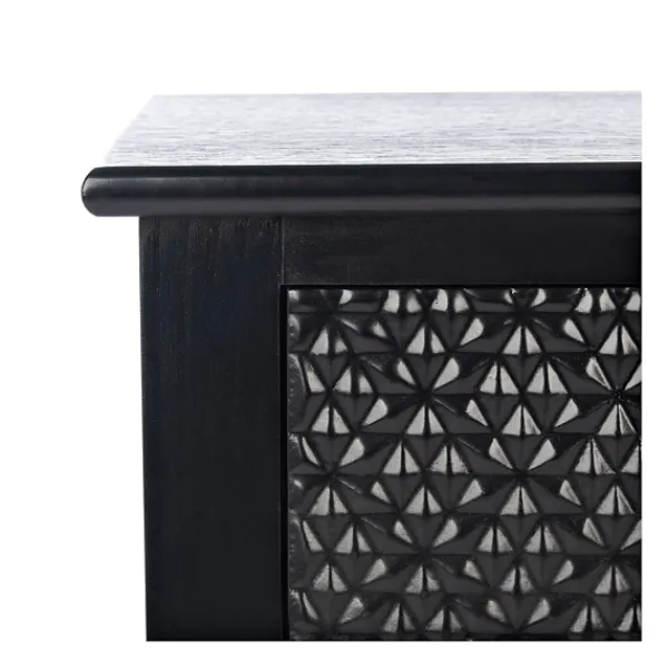 Console Tables-Kirkland's Home Onyx Raised Texture Diamond Console Table Black